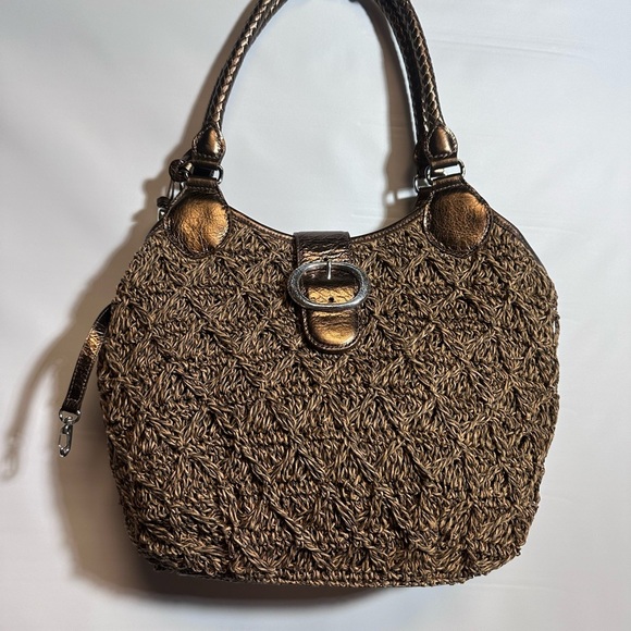 Brighton Tan Shoulder Bag with Woven Design - Picture 3 of 6